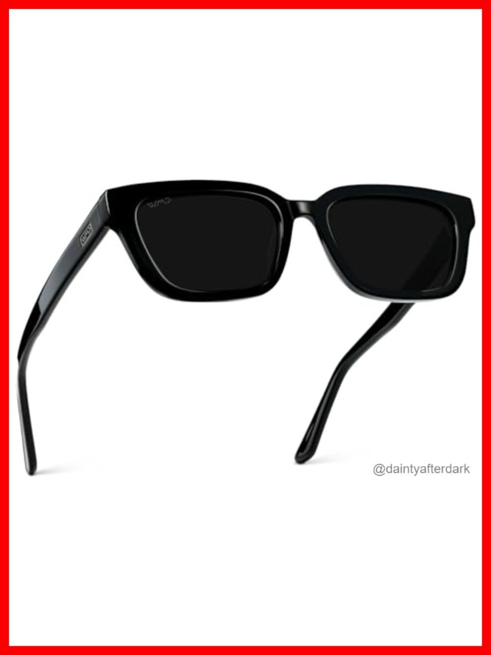 Polarized Rectangular Acetate Sunglasses 100% UVA/UVB Protection
